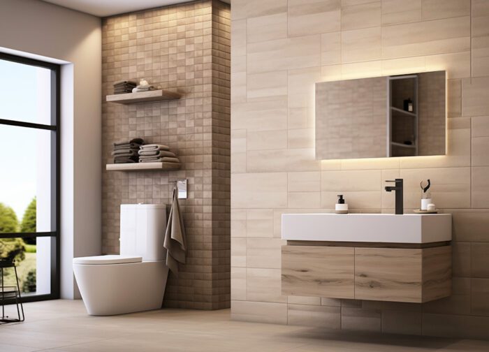 Meuble sous vasque en bois avec tiroirs - Sogema Industries