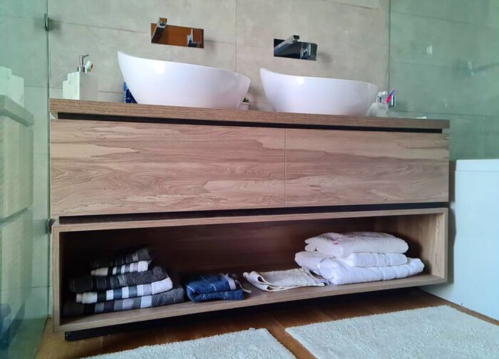 Meuble sous vasque moderne avec rangement intégré - Sogema Industries