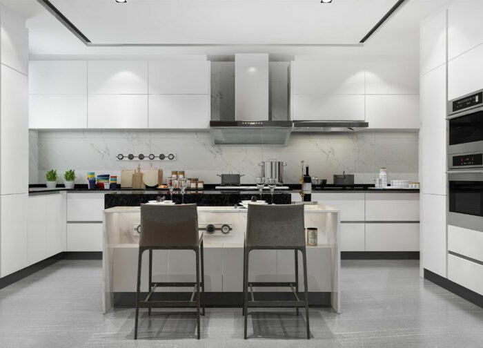 Cuisine en mdf sur mesure avec finitions soignées - Sogema Industries